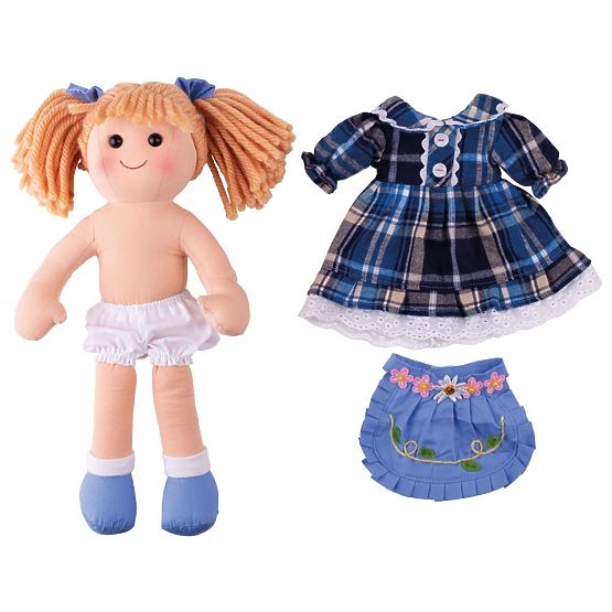 Bigjigs Toys Păpușă din material textil Katie 34 cm
