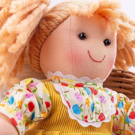 Bigjigs Toys Papusa din stofa Daisy 28 cm