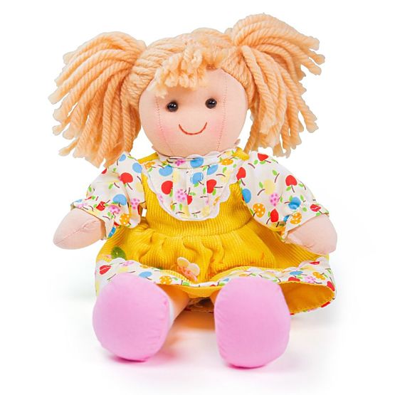 Bigjigs Toys Papusa din stofa Daisy 28 cm