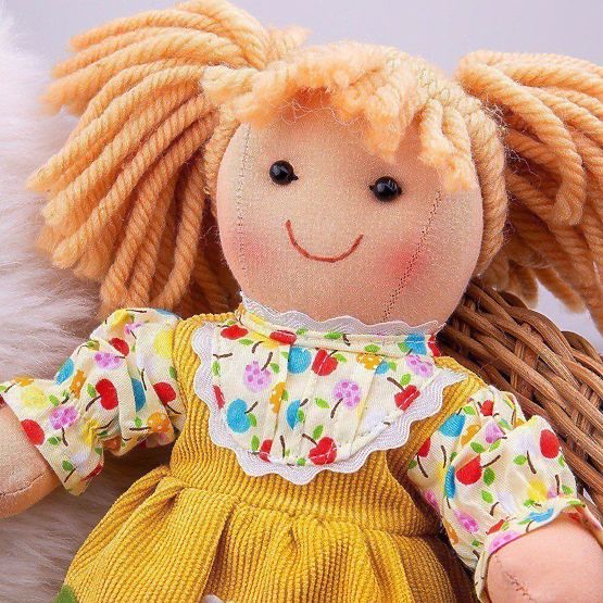 Bigjigs Toys Papusa din stofa Daisy 28 cm