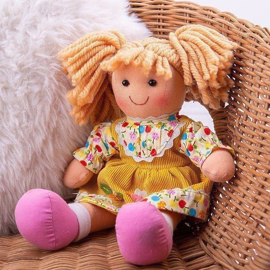 Bigjigs Toys Papusa din stofa Daisy 28 cm