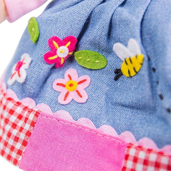 Bigjigs Toys Papusa de stofa Melody 34 cm