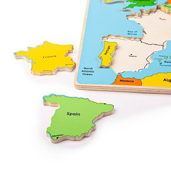Bigjigs Toys Puzzle din lemn Harta Europei 25 piese