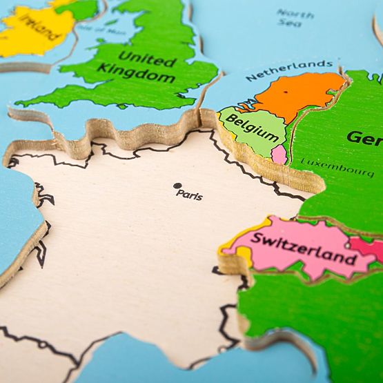 Bigjigs Toys Puzzle din lemn Harta Europei 25 piese