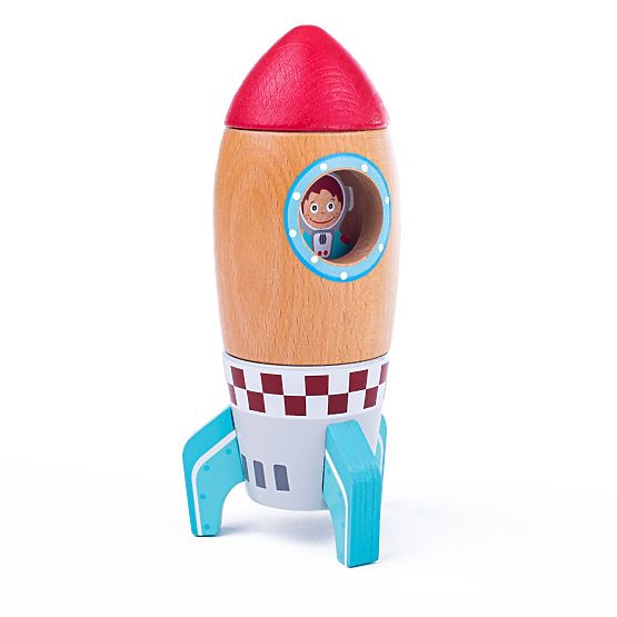 Bigjigs Toys Rachetă din lemn