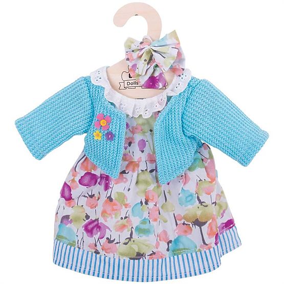 Bigjigs Toys Rochie turcoaz cu pulover pentru păpușă de 38 cm