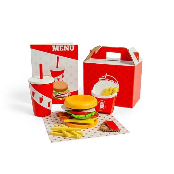 Bigjigs Toys Set Burger și cartofi prăjiți