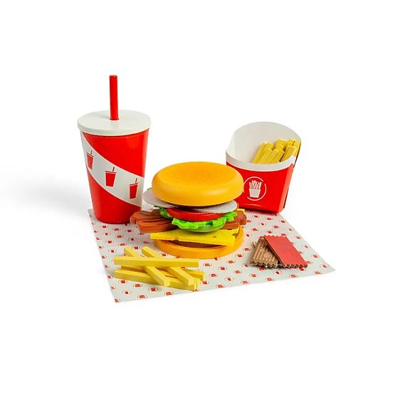 Bigjigs Toys Set Burger și cartofi prăjiți