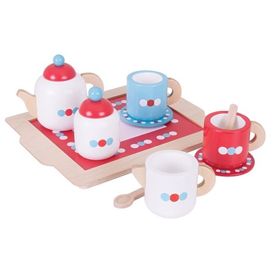 Bigjigs Toys Set de ceai cu buline