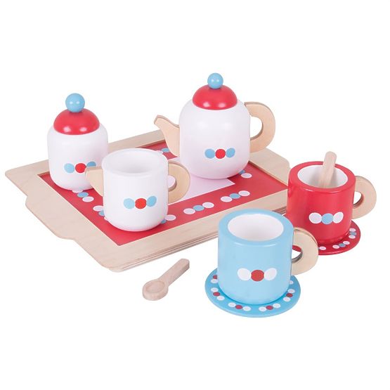 Bigjigs Toys Set de ceai cu buline