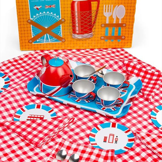 Bigjigs Toys Set de ceai în valiză Londra