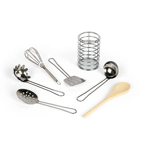 Bigjigs Toys Set de ustensile de bucătărie