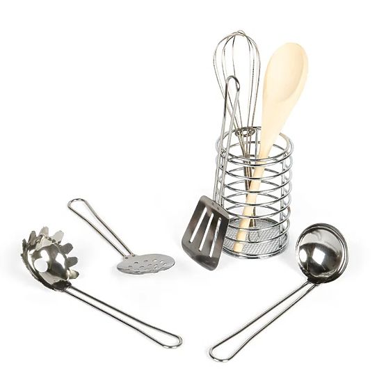Bigjigs Toys Set de ustensile de bucătărie
