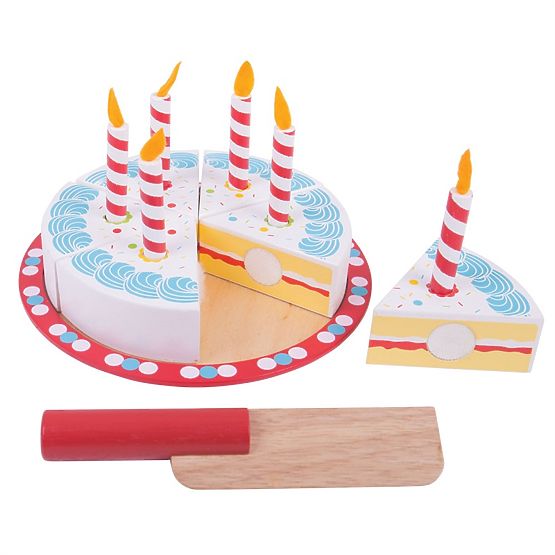 Bigjigs Toys Tort de aniversare de tăiat