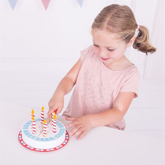 Bigjigs Toys Tort de aniversare de tăiat
