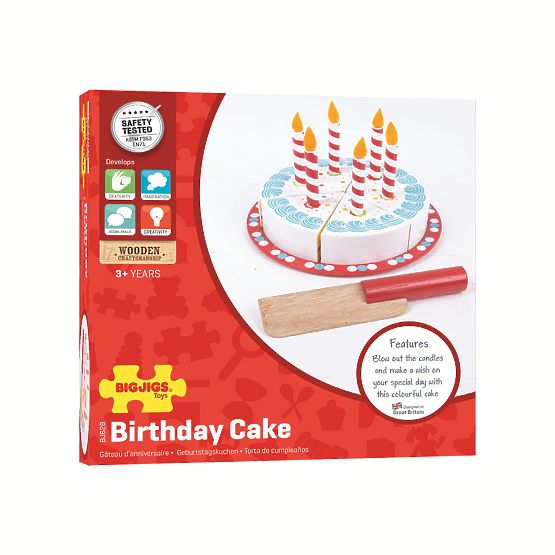 Bigjigs Toys Tort de aniversare de tăiat