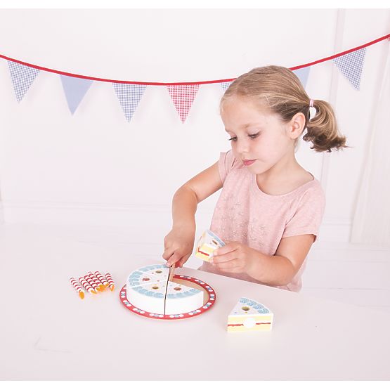 Bigjigs Toys Tort de aniversare de tăiat