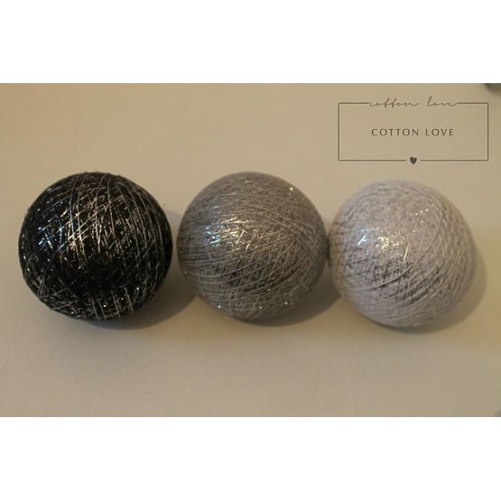 Bile cu bec din bumbac – argintiu strălucitor