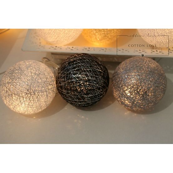 Bile cu bec din bumbac – argintiu strălucitor