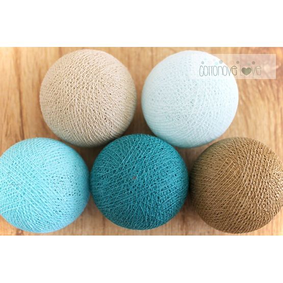 Bile de bumbac - turcoaz