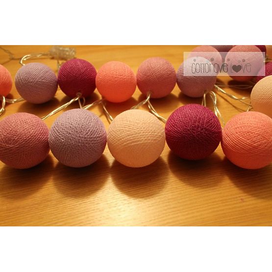 Bile luminoase de bumbac – Mov deschis