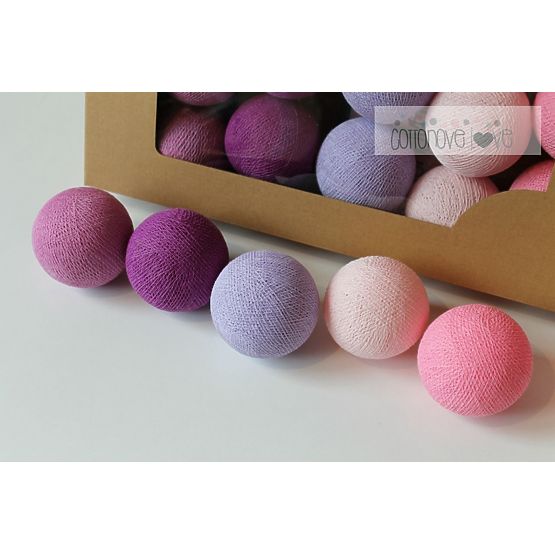 Bile luminoase de bumbac – Mov deschis