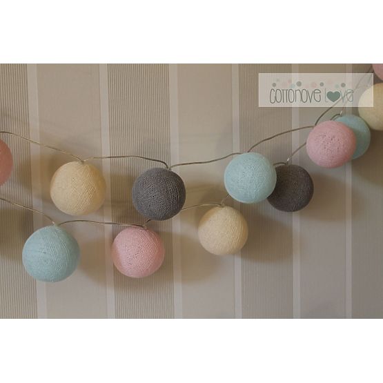 Bile luminoase din bumbac - Powder