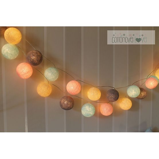 Bile luminoase din bumbac - Powder