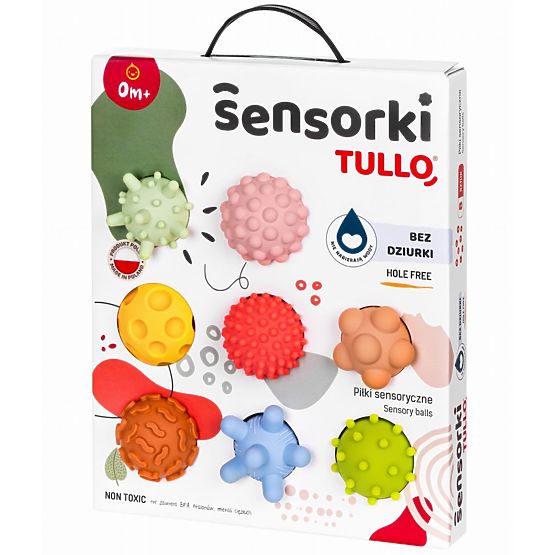 Bile senzoriale pastelate Tullo - 8 bile fără orificii