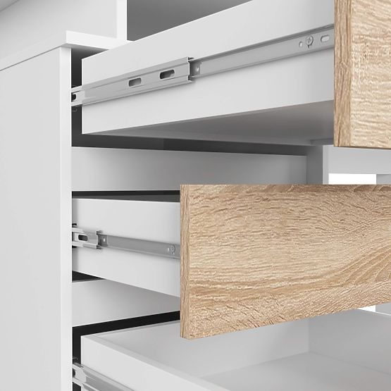 BIROU CLP 135cm PK ALB / SONOMA