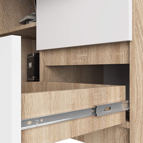 BIROU DE COLȚ B16 CLP DREAPTA PK SONOMA / ALB