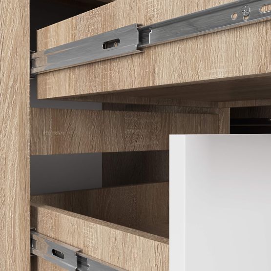 BIROU DE COLȚ B20 155 cm STÂNGA PK SONOMA / ALB