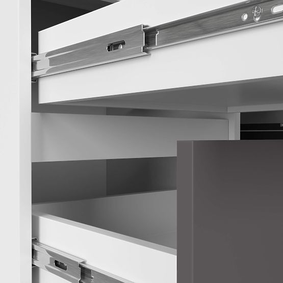 BIROU DE COLȚ B20 CLP STÂNGA ALB / GRI