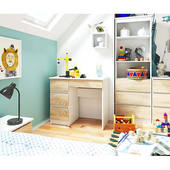 BIROU DE SCRIS A-7 CLP PK ALB / SONOMA STÂNGA