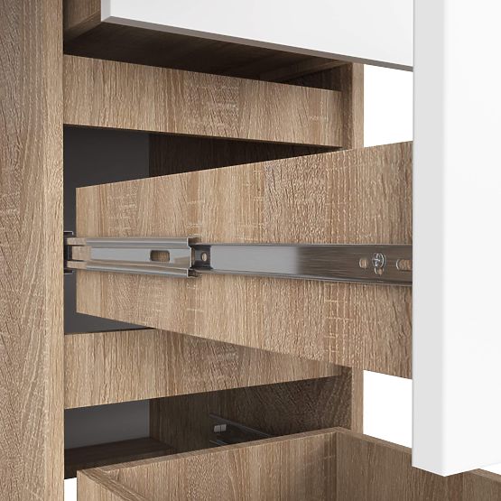 BIROU DE SCRIS A-7 CLP SONOMA / ALB PK DREAPTA