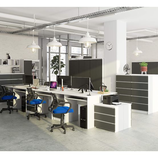 BIROU DE SCRIS CLP 135cm PK ALB / GRI