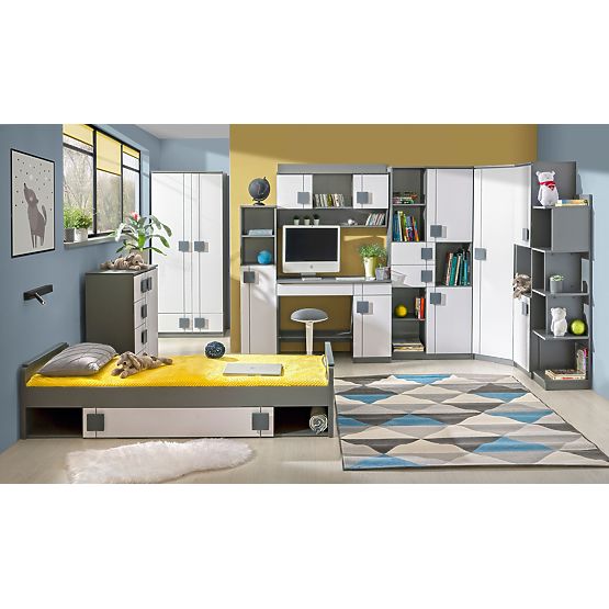 Masă de birou Gumi - alb / antracit