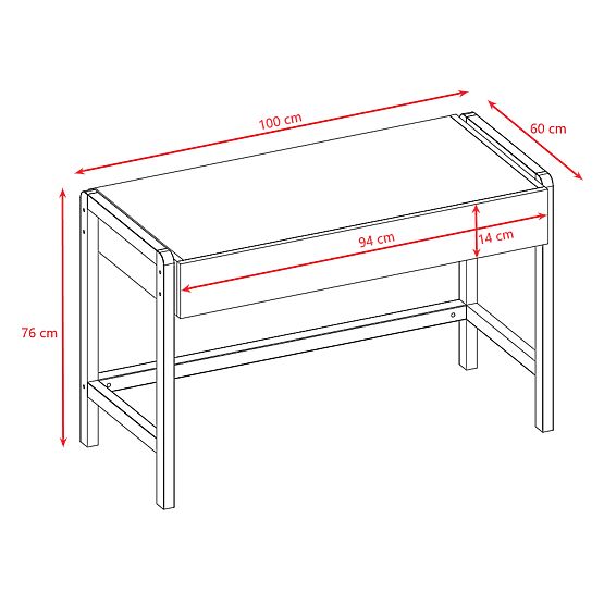 Masă de birou Viktor - albă