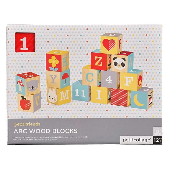 Blocuri de lemn ABC Petit Collage