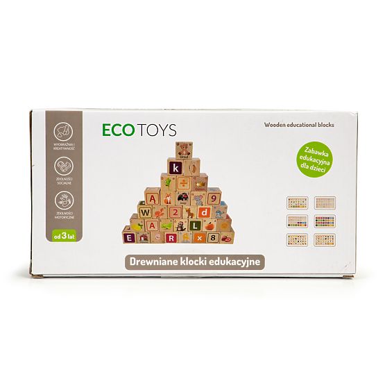 Blocuri de lemn - litere, cifre și imagini