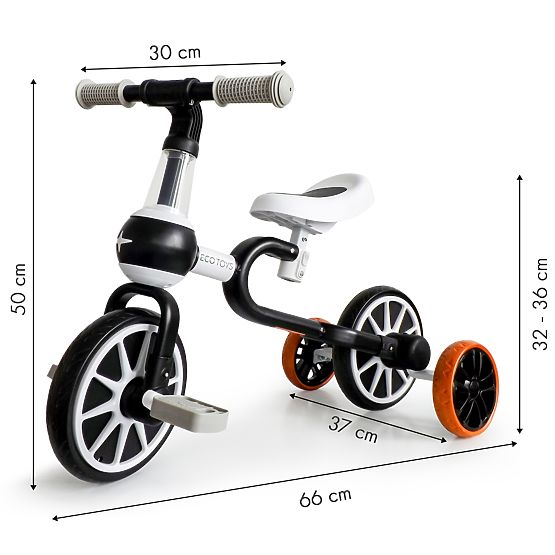 Bouncer multifuncțional STAR 3in1 - alb-negru