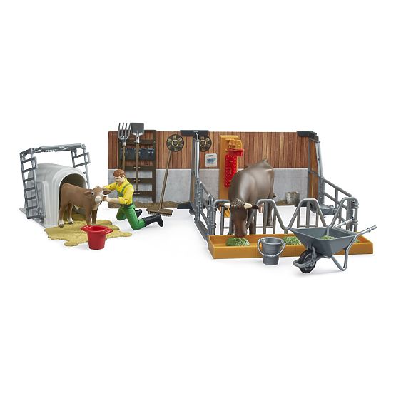 Bruder Grajd pentru vite cu figurine și accesorii