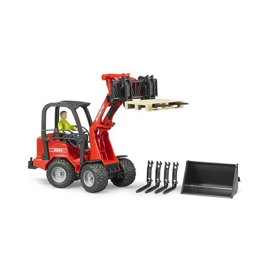 Bruder Încărcător roșu SCHÄFFER 2034 cu figură și accesorii