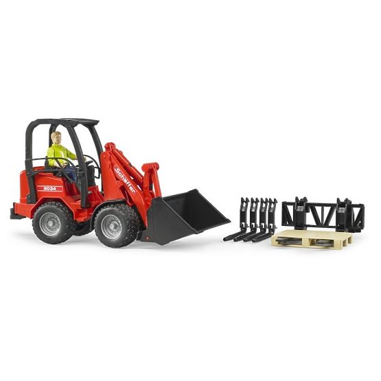 Bruder Încărcător roșu SCHÄFFER 2034 cu figură și accesorii