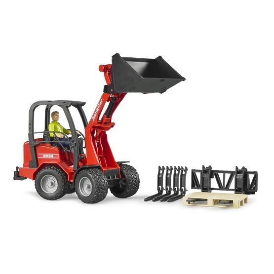 Bruder Încărcător roșu SCHÄFFER 2034 cu figură și accesorii