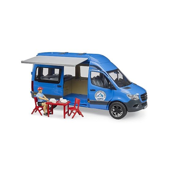 Bruder MB Sprinter Camper cu șofer și accesorii