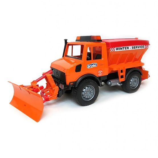Bruder Mercedes Benz UNIMOG Împrăștietor cu lamă