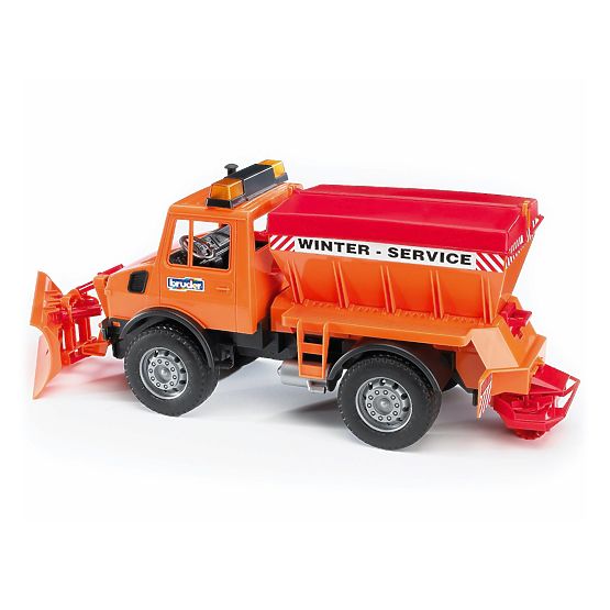 Bruder Mercedes Benz UNIMOG Împrăștietor cu lamă