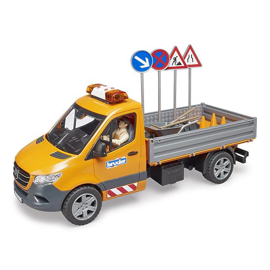 Bruder Vehicul de întreținere drumuri MB Sprinter cu figură și accesorii