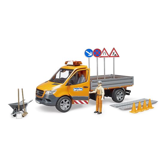 Bruder Vehicul de întreținere drumuri MB Sprinter cu figură și accesorii